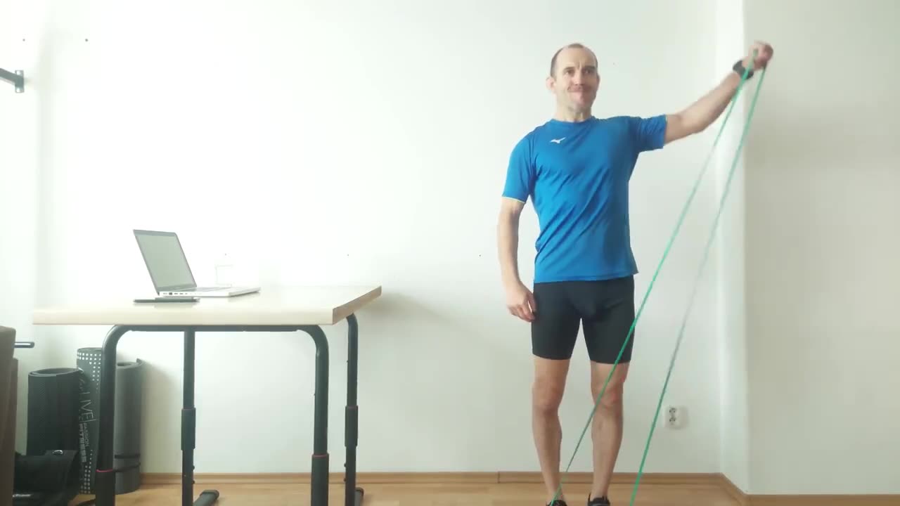 Resistance Band Diagonal Fly demonstration
