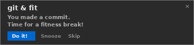 git & fit commit notification